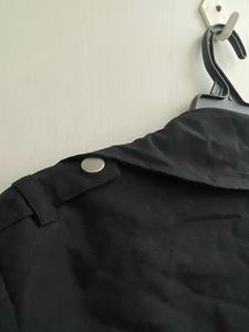 Classic Black Double-Breasted Trench Coat