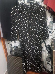 Polka Dots Maxi Dress With Pockets