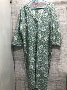 Green Floral Kurta