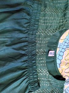 Green Kurti Pant Set