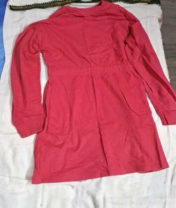 Pink &#39;Loud&#39; Graphic Dress