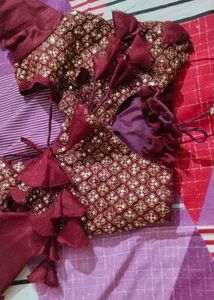 Maroon Bollywood Jacquard Saree