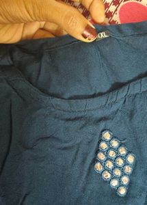 Navy Blue Kurti....