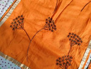 Orange Kurta Material