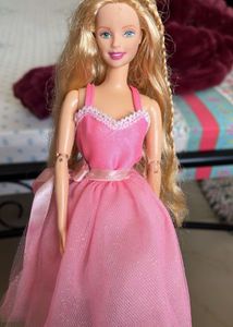 princess Barbie Doll in Pink Dress