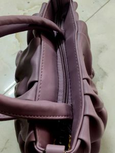 Lilac Ruched Handbag