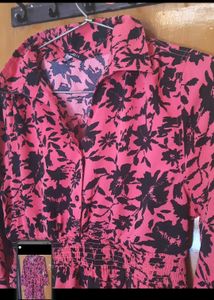 Pink Floral Print Dress