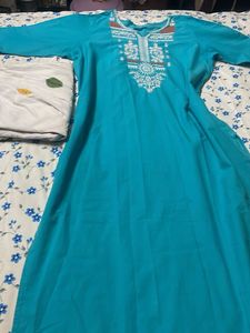 Blue Kurti With Patiala