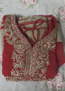 Rusty Red Elegant Ethnic Anarkali Kurta