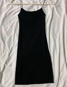 zara fitted dress in black ☻