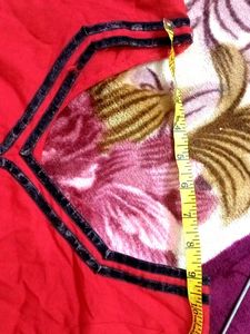 Red Embroidered Kurta