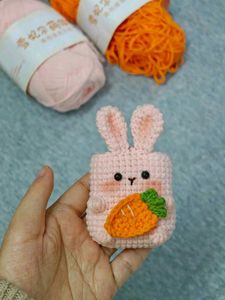 Crochet Rabbit Airpods Case