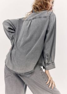 H&amp;M Grey Lyocell Denim Shirt