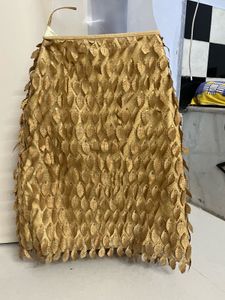 Imported Material Golden Short Skirt