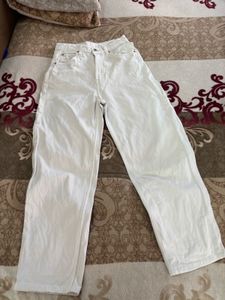 Wide Leg White Jeans