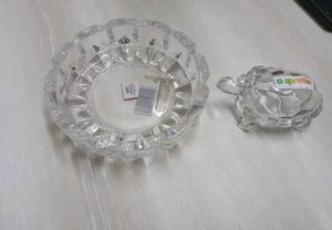 Vintage Crystal Turtle Dish
