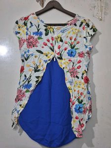 Floral Print Layered Top
