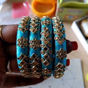 silk thread bangles 10bangles