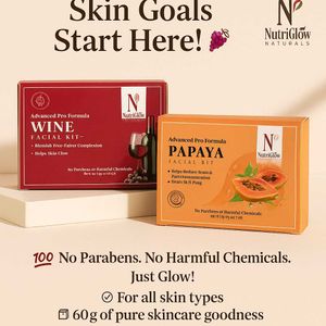 🧴 NutriGlow Wine & Papaya Facial Kits | Brand New