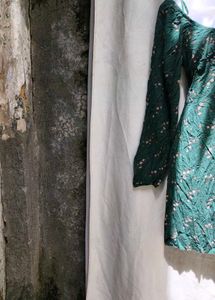 20510. Green Floral Mini Dress