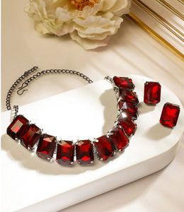 Red Stone Jewelry Set