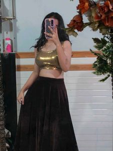 Velvet Lehenga Choli