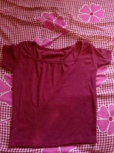 Burgundy Casual Top