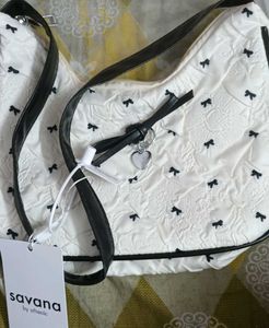 Savana Bow Print Shoulder Bag
