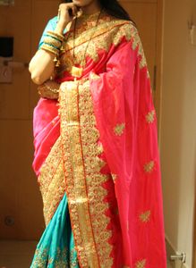Heavy Embroidery Silk Saree With Blouse
