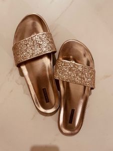 Rose Gold Embellished Flats