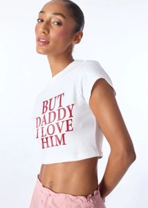 but daddy i love him crop tshirt