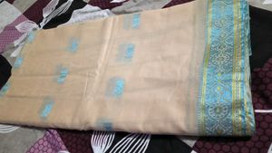 Cotton Saree With Stiched Blouse