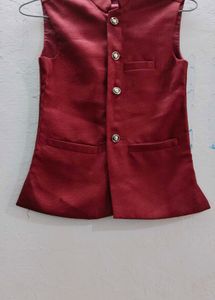 Maroon Waistcoat - Stylish Ethnic Jacket