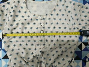 Office White Printed Crop Top