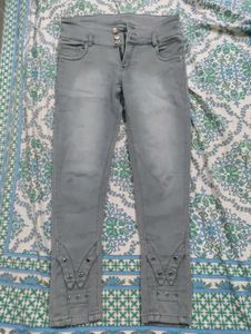 Stylish Grey Denim Jeans
