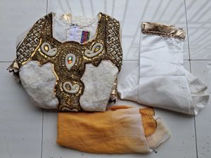 Heavy Work Net CHURIDAR SET FOR GIRLS (8-9 YEAR)