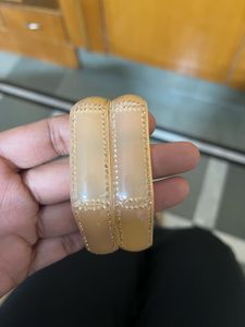 Elegant Gold-Toned plastic Bangles (Set of 2)