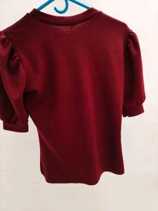 Maroon Crop Top