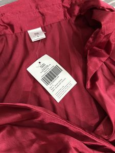 Maroon Satin Mini Dress