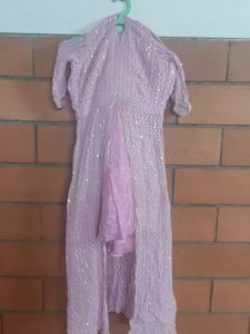 Lavender Sequin Ethnic Gown