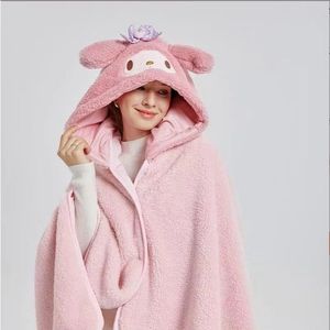 My Melody Wrap Around Hoodie Blanket- Pink