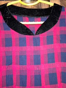 Korean Checkered Dress
