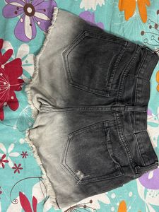 Hot Black  Denim Shorts