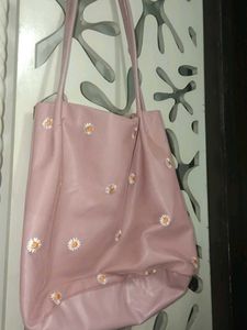 Daisy Embroidered Tote Bag