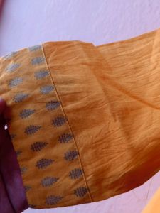 Yellow Colour Kurta With Golden Printed