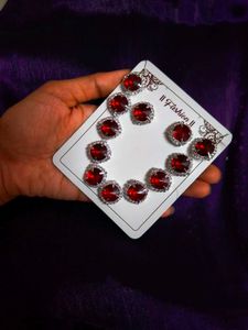 Ruby Red Jewellery Set