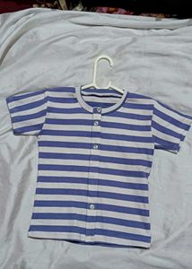Striped Blue Crop Top