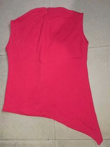 Chic Red Button-Down Top