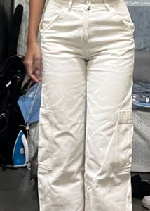 White Cargo Pant