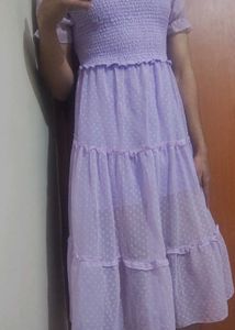 Lavender Tiered Midi Dress